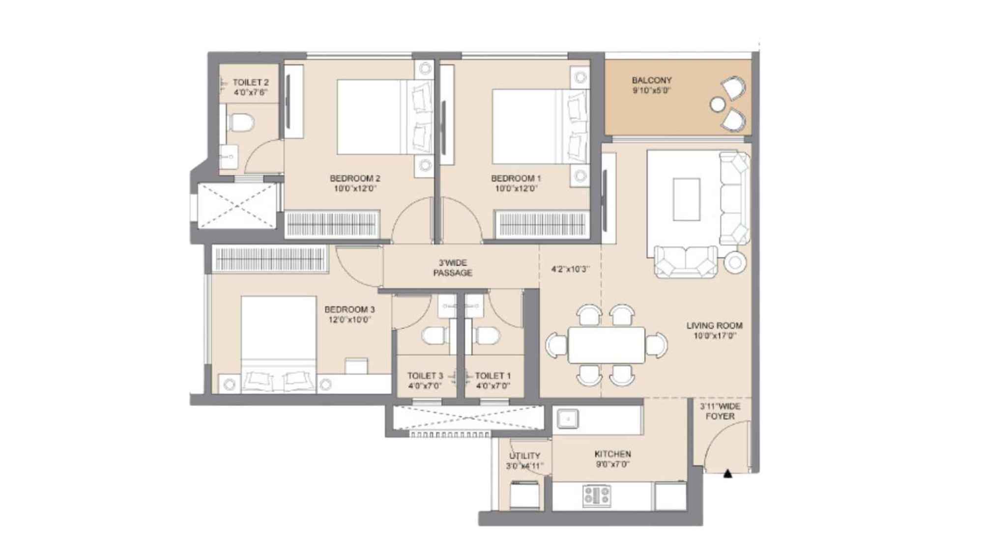 Chandak-Highscape-City-Floor-Plan-3-BHK-884-sqft